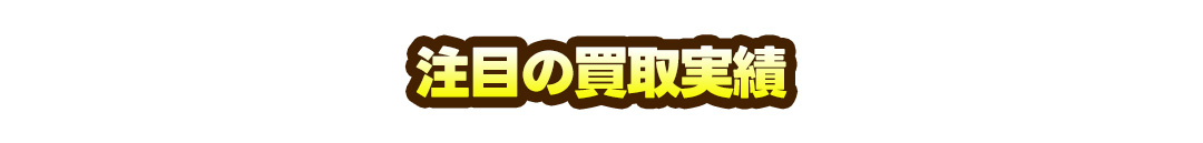 注目の買取実績