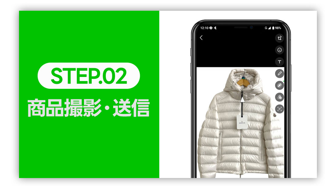 2.商品の撮影・送信